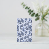 Carte De Visite Motif Blue Paisley (Debout devant)