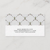 Carte De Visite Motif Boho Feather | Motif point (Dos)