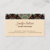 Carte De Visite Motif Boho occidental (Devant)