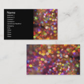 Carte De Visite Motif Bokeh coloré (Devant / Derrière)