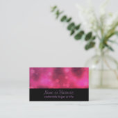 Carte De Visite Motif Bokeh rose et violet (Debout devant)
