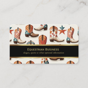 Carte De Visite Motif bottes Cowboy