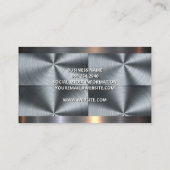 Carte De Visite Motif brossé en acier (Dos)