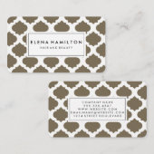 Carte De Visite Motif Brown (Devant / Derrière)