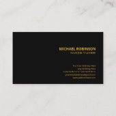 Carte De Visite Motif Brown carré | Noir de luxe (Dos)