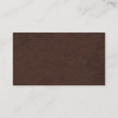 Carte De Visite Motif Brown de plaid de café (Dos)