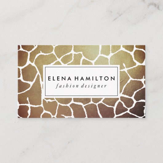 Carte De Visite Motif Brown Luxe (Devant)