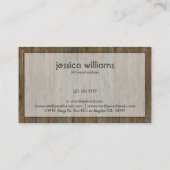 Carte De Visite Motif Brown patiné à planches en bois (Dos)