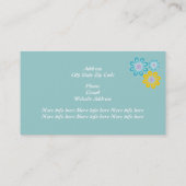 Carte De Visite Motif cachemire bleu rose rétro (Dos)