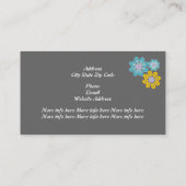 Carte De Visite Motif cachemire vert rétro, gris (Dos)