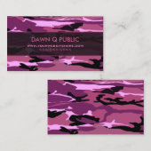 Carte De Visite Motif Camo rose (Devant / Derrière)