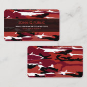 Carte De Visite Motif Camo rouge (Devant / Derrière)