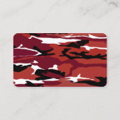 Carte De Visite Motif Camo rouge (Dos)