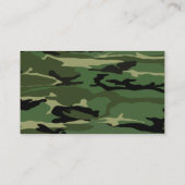 Carte De Visite Motif Camo Vert Jungle (Dos)