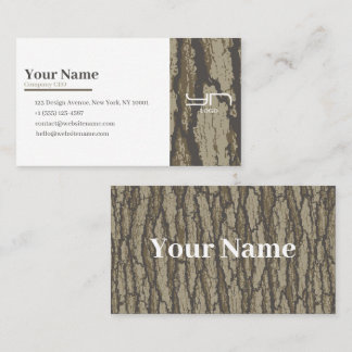 Carte De Visite Motif camouflage écorce d'arbre forestier pour cha