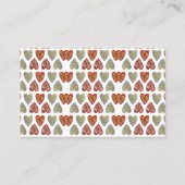 Carte De Visite Motif cardiaque (Dos)