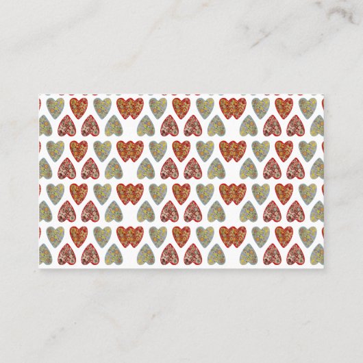Carte De Visite Motif cardiaque (Dos)