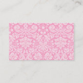 Carte De Visite Motif Carnation rose Damas (Dos)