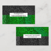 Carte De Visite Motif Carré de grille deux tons (Devant / Derrière)