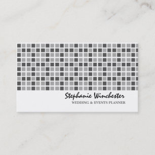 Carte De Visite Motif Carré gris
