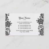 Carte De Visite Motif cercle blanc (Dos)