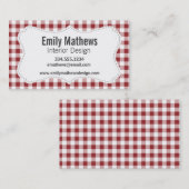 Carte De Visite Motif Checkered marron (Devant / Derrière)