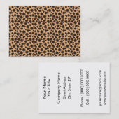 Carte De Visite Motif Cheetah (Devant / Derrière)
