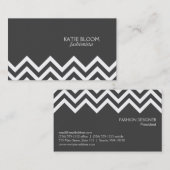 Carte De Visite Motif Cheveron (Devant / Derrière)