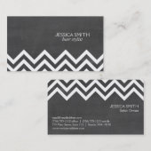 Carte De Visite Motif Cheveron (Devant / Derrière)