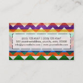 Carte De Visite Motif chevron en bois aztèque #7 (Dos)