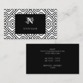 Carte De Visite Motif Chevron Maze (Devant / Derrière)