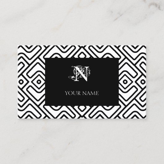 Carte De Visite Motif Chevron Maze (Devant)