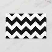 Carte De Visite Motif Chevron noir et blanc (Dos)