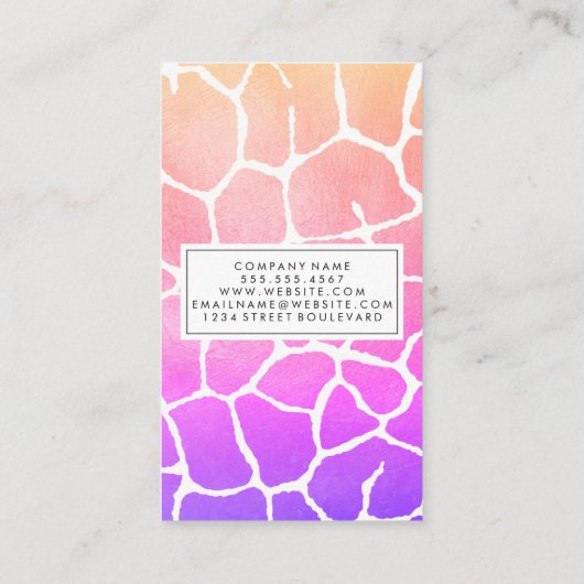 Carte De Visite Motif chic (Dos)