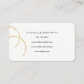 Carte De Visite Motif Chic À Tige (Dos)