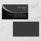Carte de visite Motif chic Black Grey tendance (Devant / Derrière)