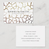 Carte De Visite Motif chic contemporain (Devant / Derrière)