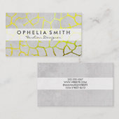 Carte De Visite Motif chic contemporain (Devant / Derrière)