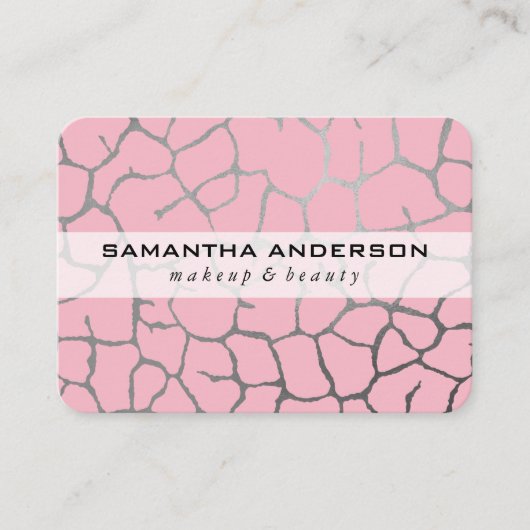Carte De Visite Motif Chic contemporain rose (Devant)