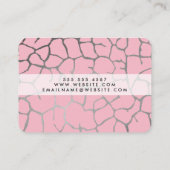 Carte De Visite Motif Chic contemporain rose (Dos)