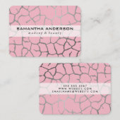 Carte De Visite Motif Chic contemporain rose (Devant / Derrière)