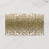 Carte De Visite Motif chic de mandala de l'or | Boho d'instructeur (Dos)