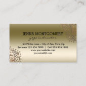 Carte De Visite Motif chic de mandala de l'or | Boho d'instructeur (Devant)