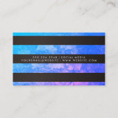 Carte De Visite Motif Chic Grunge Bleu pourpre (Dos)