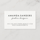 Carte De Visite Motif chic / Monogramme classique (Dos)