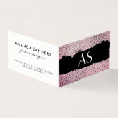 Carte De Visite Motif chic / Monogramme classique (Extérieur)