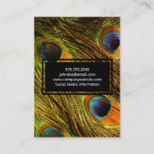 Carte De Visite Motif chic Peacock Feathers (Dos)