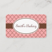 Carte de visite motif chocolat rose (Devant)