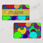 Carte De Visite Motif circulaire coloré (Devant / Derrière)
