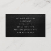 Carte De Visite Motif circulaire contemporain Black White Texture (Dos)